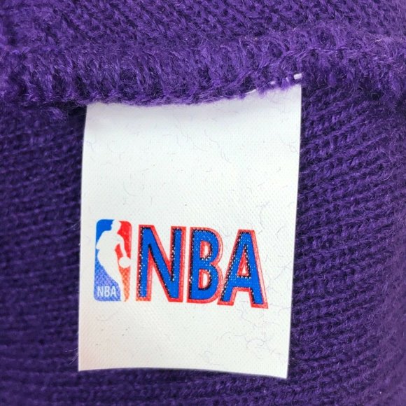 Vintage New Era Los Angeles Lakers Logo Embroidered NBA Beanie Knit Hat LA Cap - Picture 6 of 9